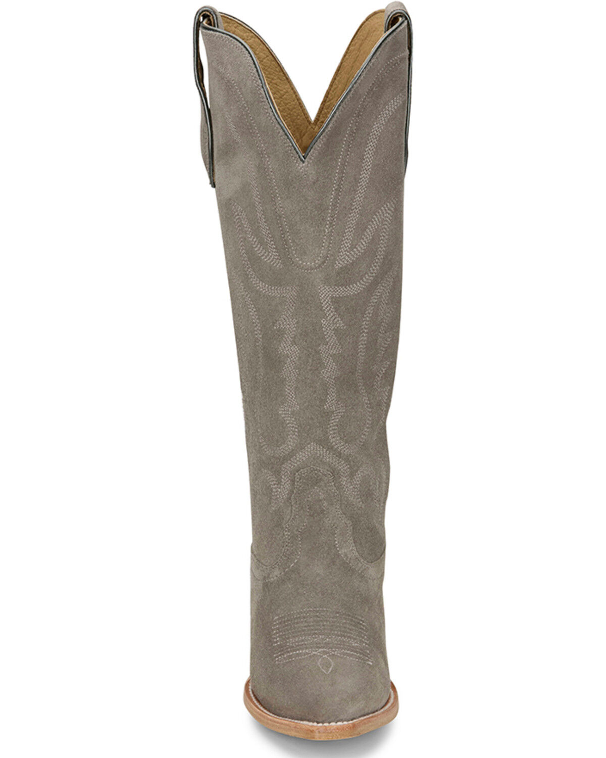Image #4 - Tony Lama Women's Derby Liz Tall Western Boots - Snip Toe, Light Grey, hi-res