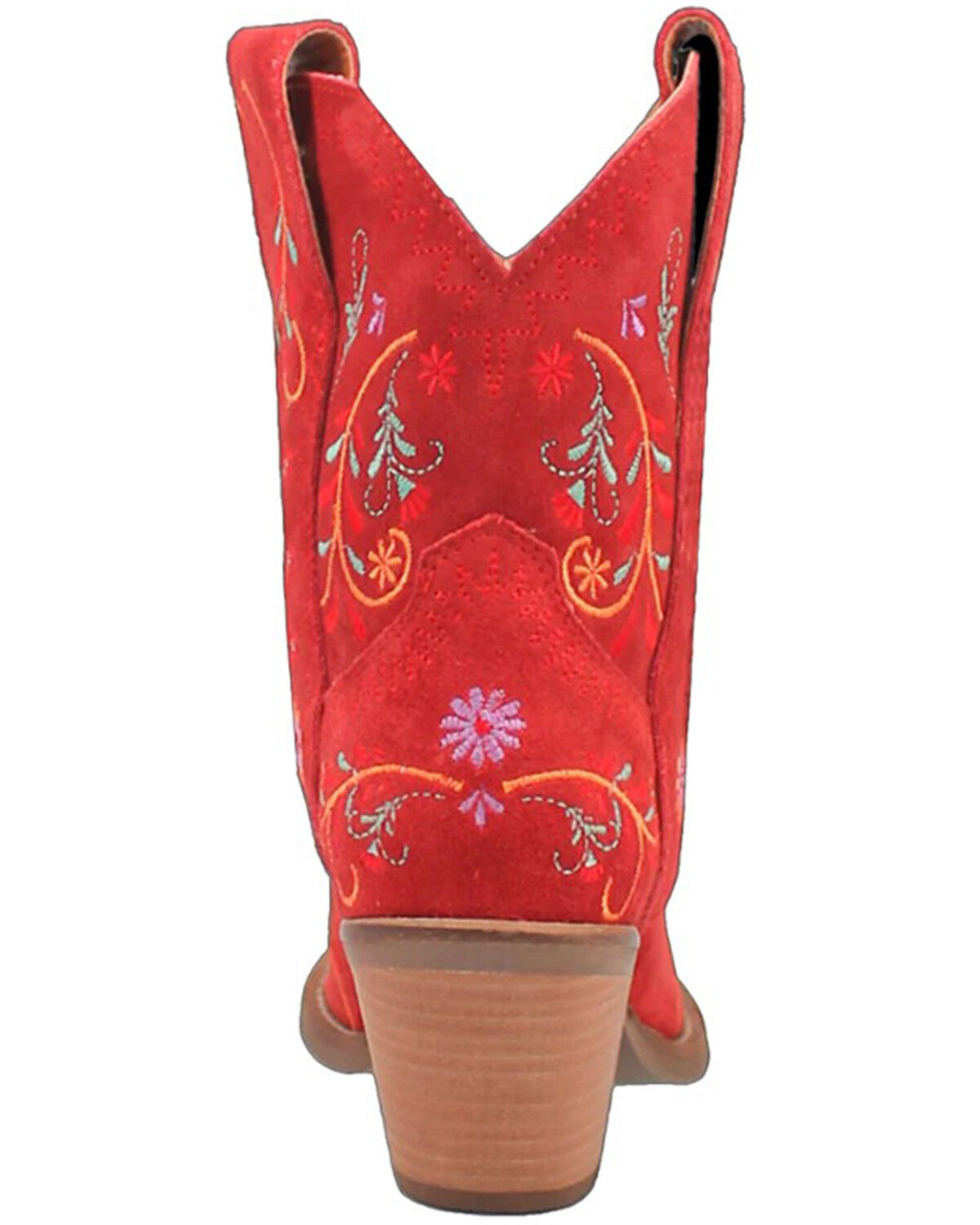Image #5 - Dingo Women's Sugar Bug Suede Fashion Booties - Round Toe, Red, hi-res