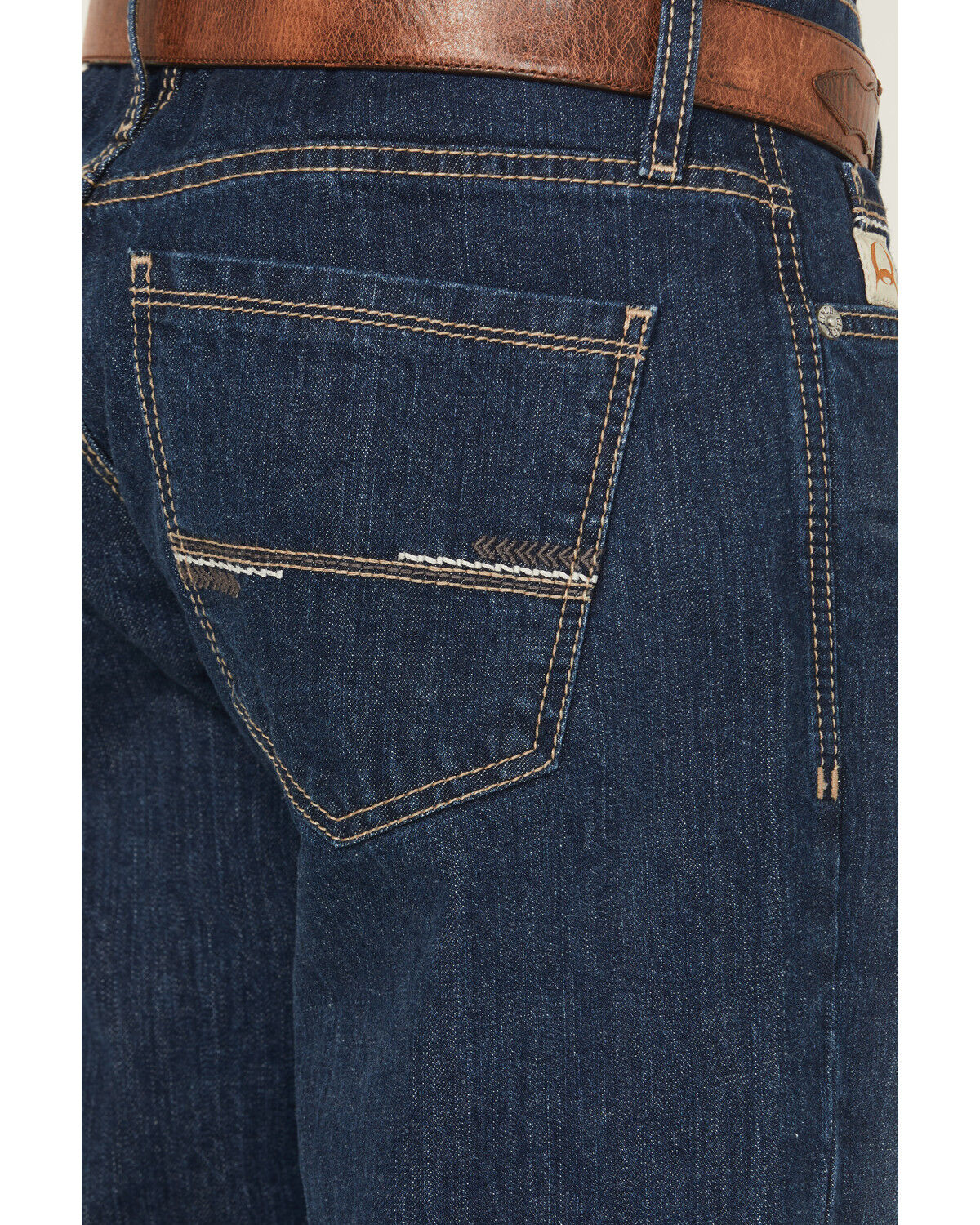 Image #4 - Cinch Men's Sawyer Dark Wash Loose Bootcut Stretch Denim Jeans, Indigo, hi-res