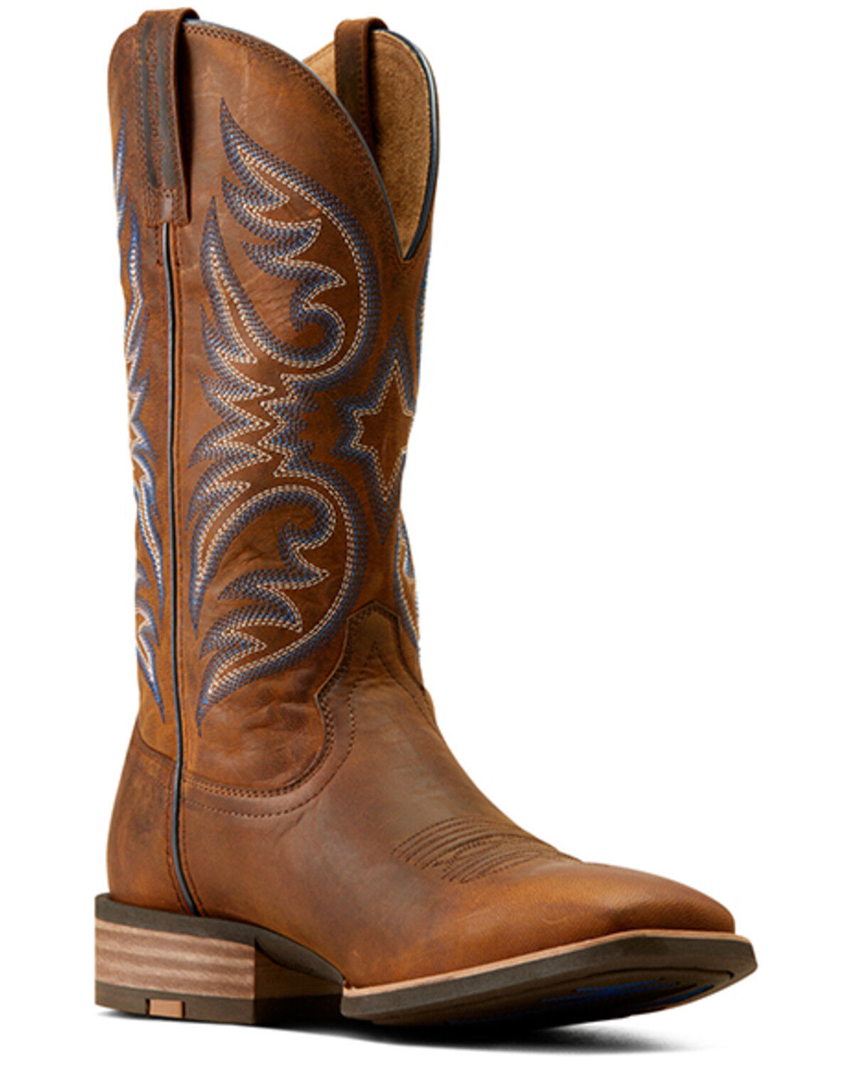 Image #1 - Ariat Men's Ricochet Performance Western Boots - Broad Square Toe, Brown, hi-res