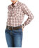 Image #1 - Ariat Women's FR Whittle Plaid Print Retro Fit Long Sleeve Snap Western Work Shirt, Fuscia, hi-res