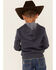 Wrangler Infant Boys' Long Sleeve Grey Logo Fleece Hoodie, Grey, hi-res