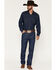 Image #1 - Wrangler Men's 13MWZ Dark Wash High Rise Rigid Cowboy Cut Straight Jeans, Indigo, hi-res