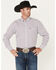 Wrangler Men's Geo Print Long Sleeve Button Down Shirt, Purple, hi-res