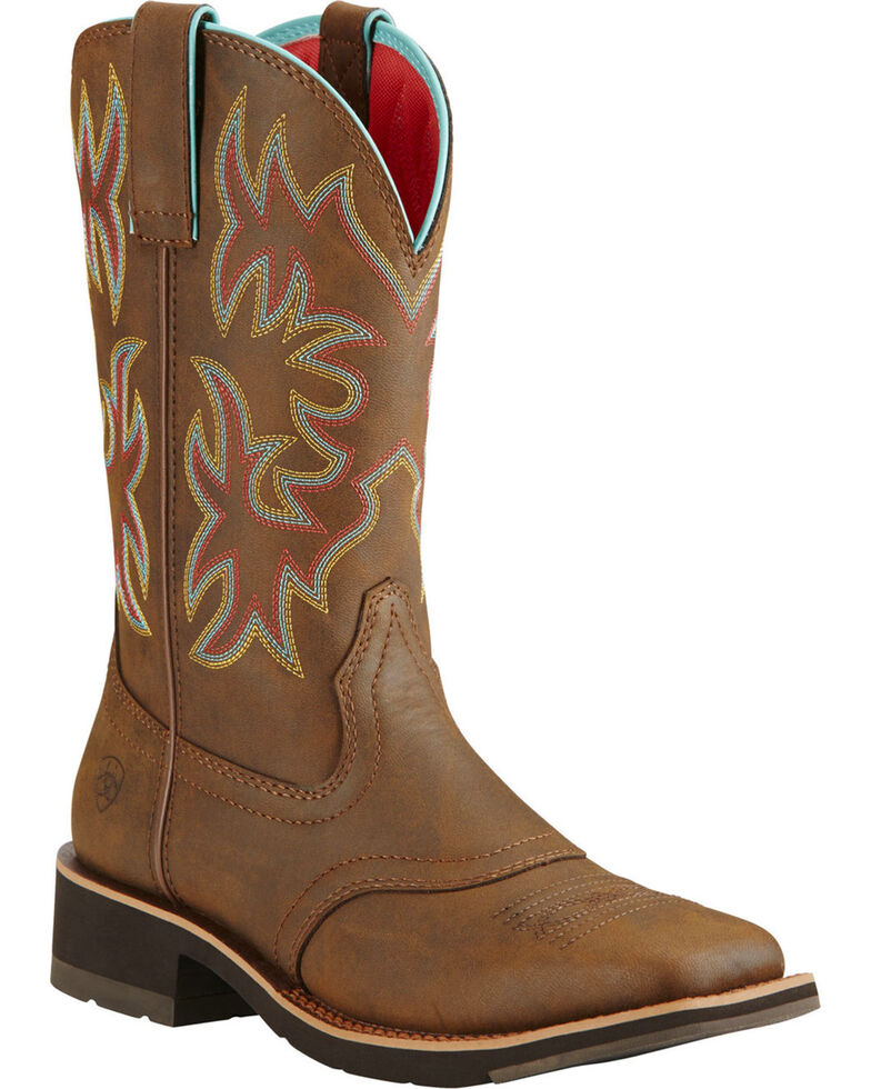 wide square toe boots womens TGS A.A