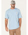 Carhartt Men's Loose Fit Heavyweight Logo Pocket Work T-Shirt, Light Blue, hi-res