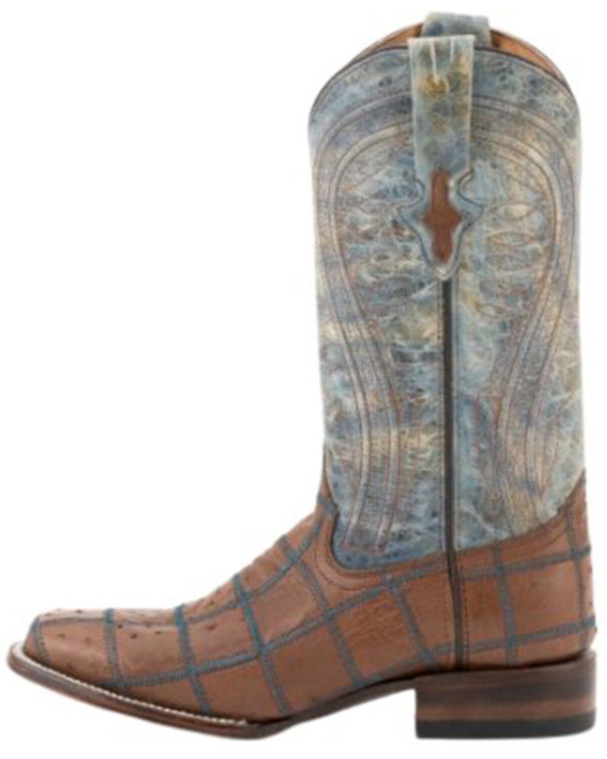 Image #3 - Ferrini Men's Ostrich Patchwork Exotic Western Boots - Broad Square Toe, Kango, hi-res