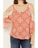 Wild Moss Women's Medallion Cold Shoulder Top, Rust Copper, hi-res