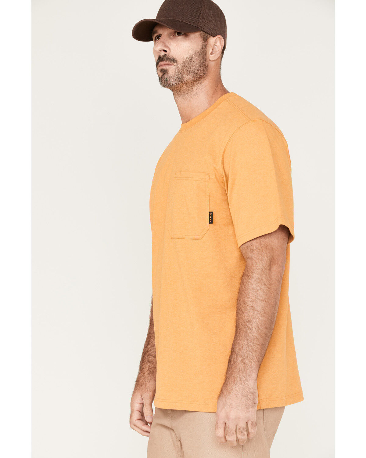 Image #2 - Hawx Men's Forge Work Pocket T-Shirt, Yellow, hi-res