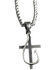 Image #2 - M & F Western Women's Silver Cross & Fishhook Pendant Necklace, Silver, hi-res