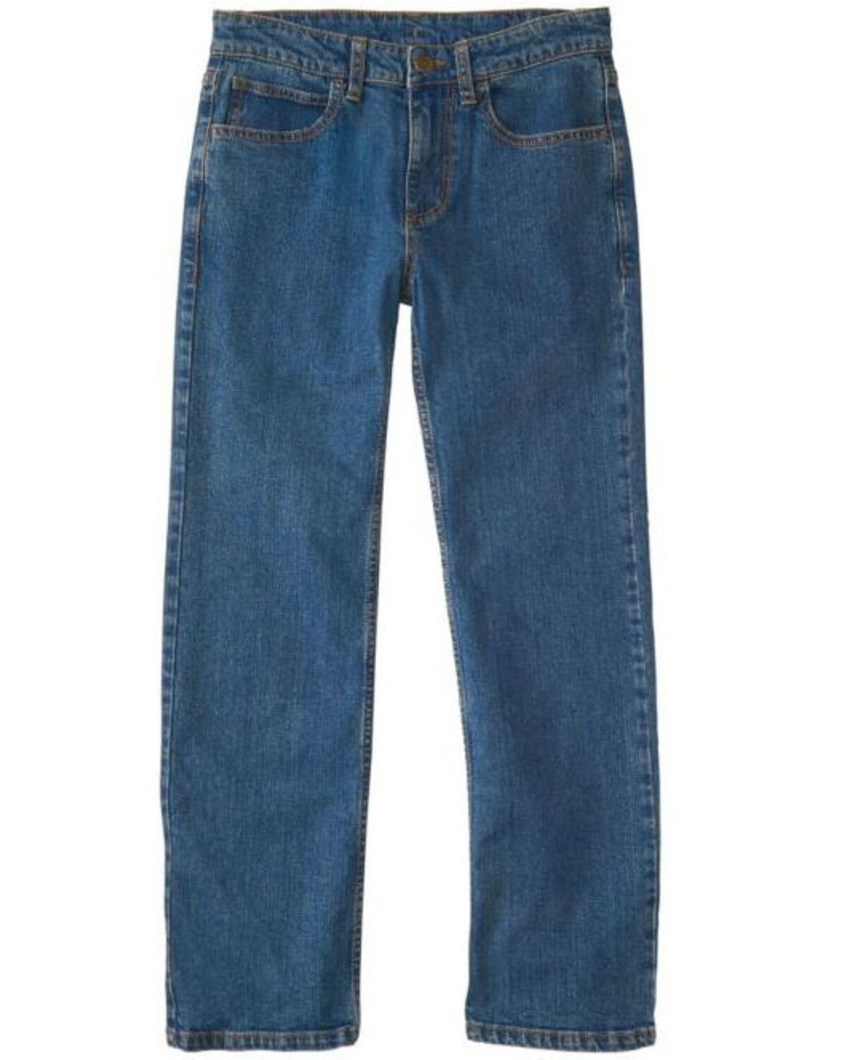 Image #2 - Carhartt Boys' Medium Wash Stretch Regular Fit Jeans, Indigo, hi-res
