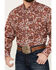 Image #3 - Cinch Men's Paisley Print Long Sleeve Button Down Western Shirt, White, hi-res