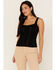 Idyllwind Women's Sparrow Pointelle Rib Lace Tank , Black, hi-res