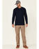 Hawx Men's Thermal Henley Long Sleeve Work Shirt, Navy, hi-res