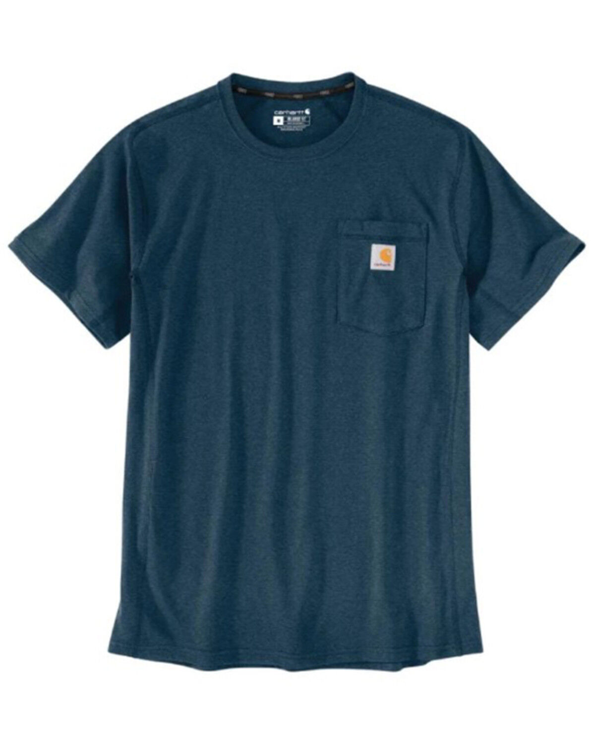 Image #1 - Carhartt Men's Delmont Force® Short Sleeve T-Shirt - Tall, Teal, hi-res