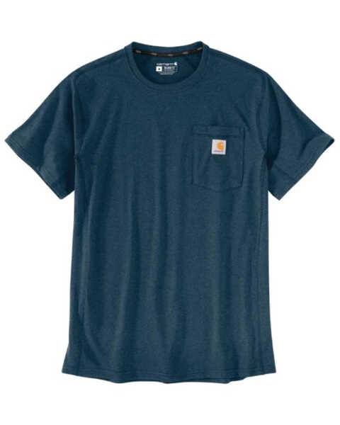 Image #1 - Carhartt Men's Delmont Force® Short Sleeve T-Shirt - Tall , Teal, hi-res