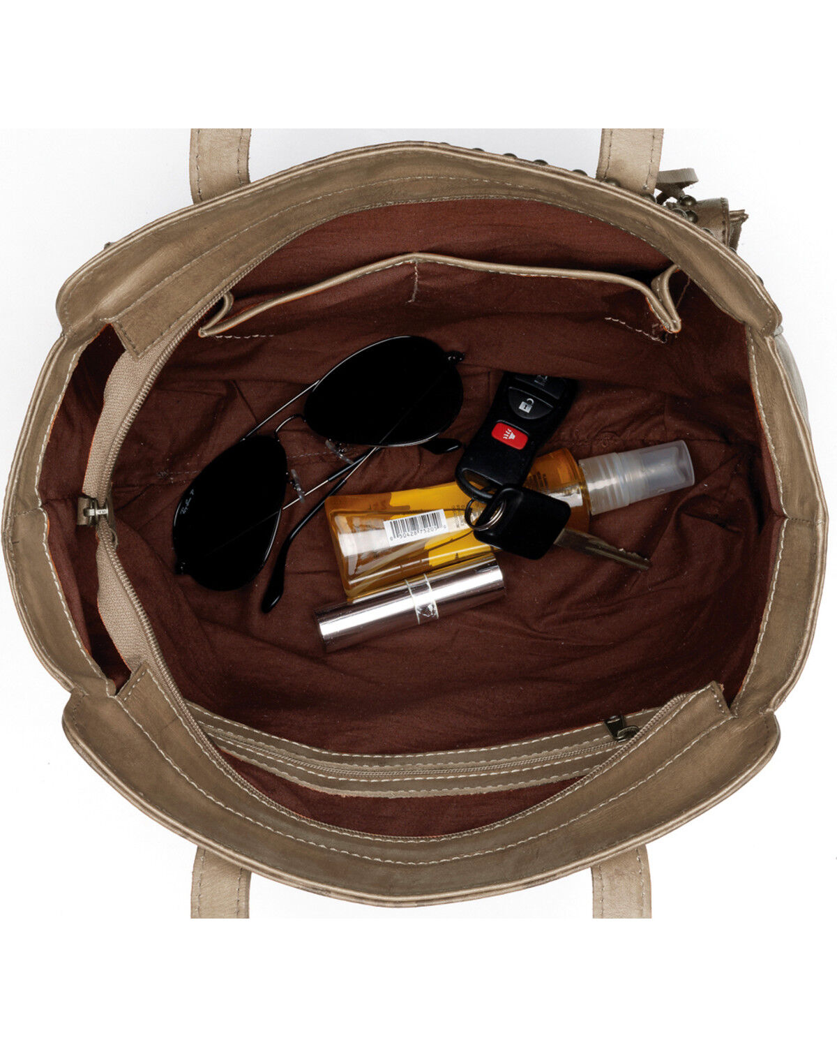 Image #2 - American West Navajo Soul Zip Top Tote, Dark Brown, hi-res