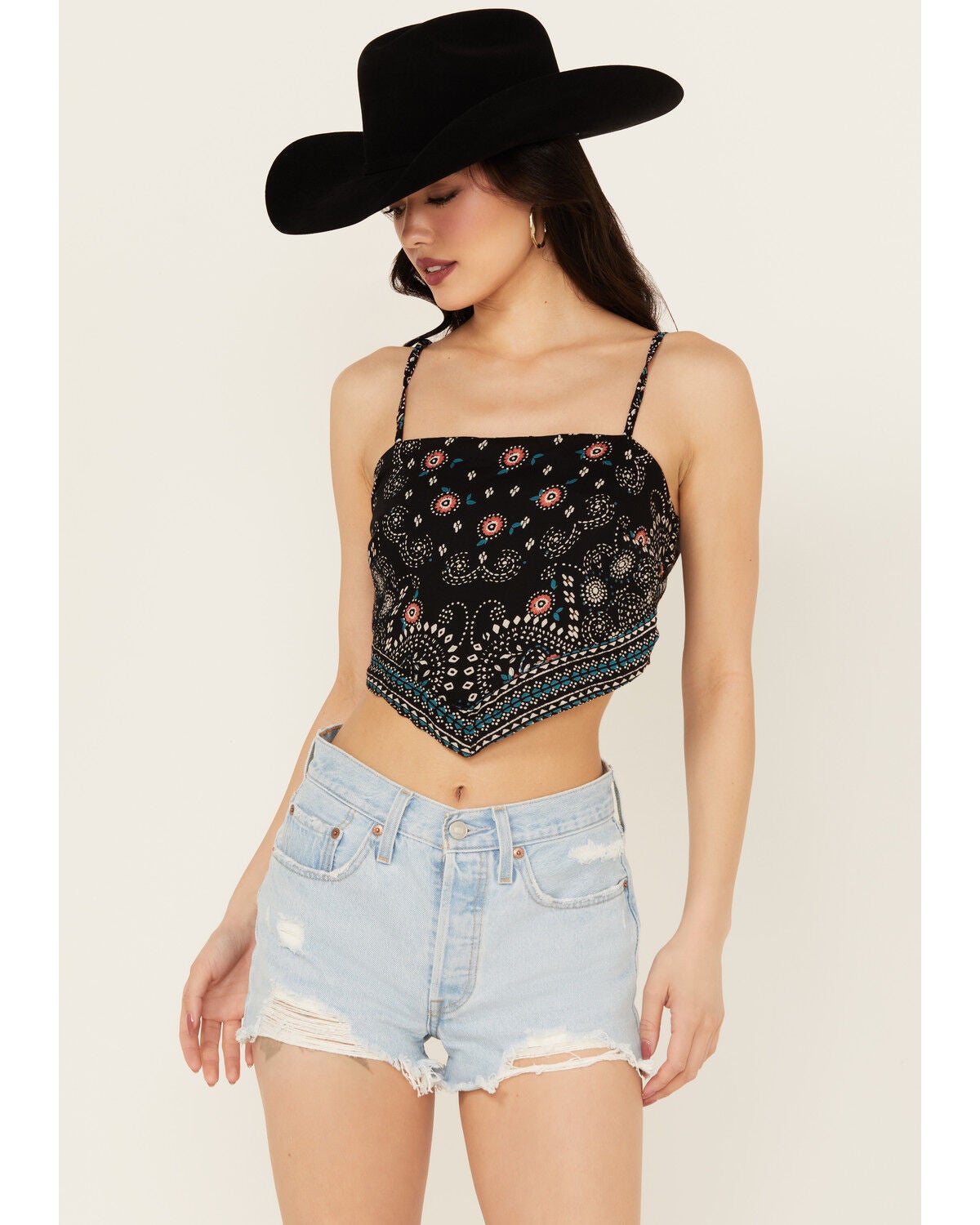 Angie Women's Bandana Print Top | Sheplers