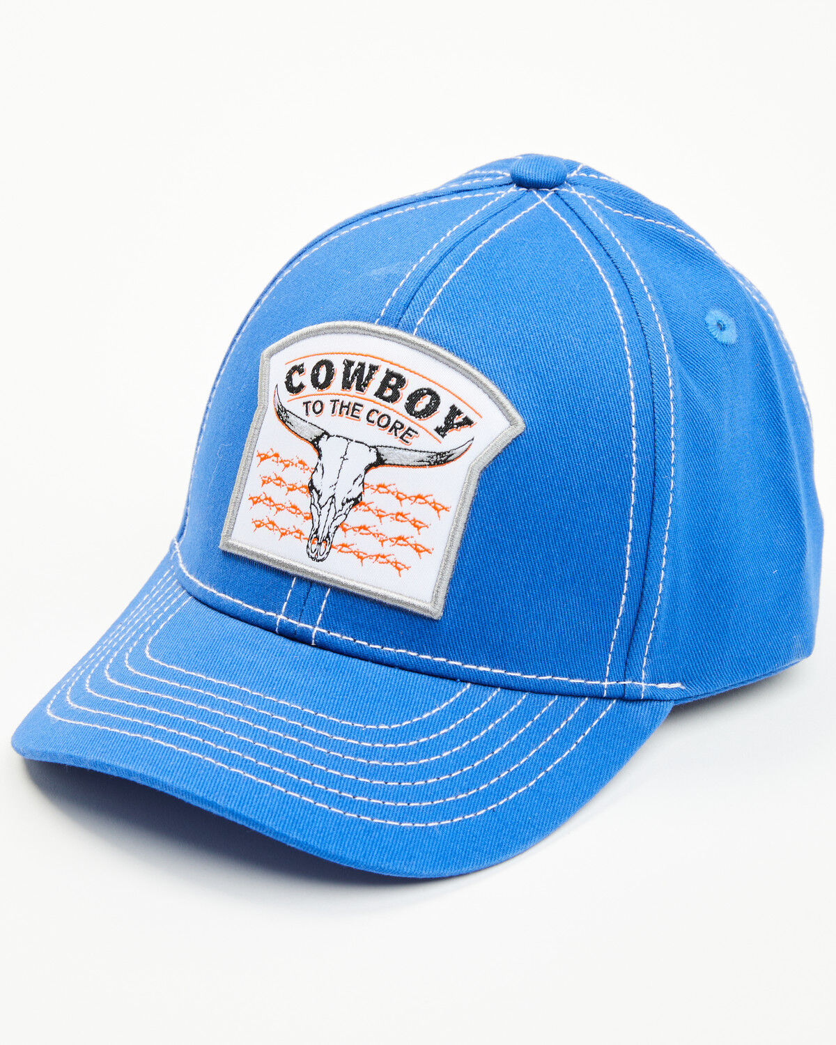 Image #1 - Cowboy Hardware Boys' Cowboy To The Core Ball Cap, Royal Blue, hi-res