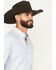 Image #2 - Wrangler X Cody Johnson Men's Non-Solid Solid Long Sleeve Button-Down Western Shirt, Blue, hi-res
