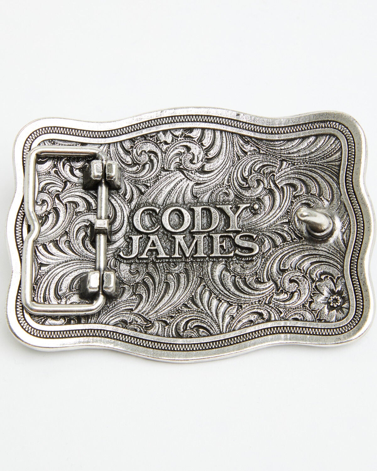 Image #2 - Cody James Buffalo Skull Belt Buckle, Silver, hi-res