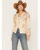 Image #2 - Shyanne Women's Fringe Embellished Leather Blazer, Taupe, hi-res