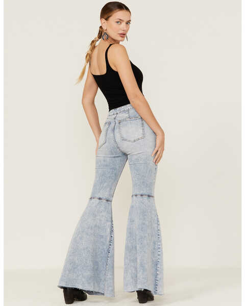 Free People Women's Float On Indigo Marble Flare Jeans