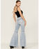 Image #3 - Free People Women's Float On Indigo Marble Flare Jeans, , hi-res