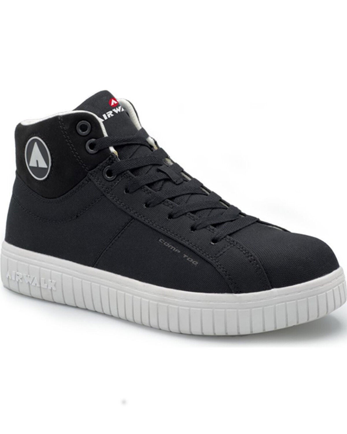 Airwalk Men's Deuce Mid Work Shoes - Composite Toe, Black, hi-res