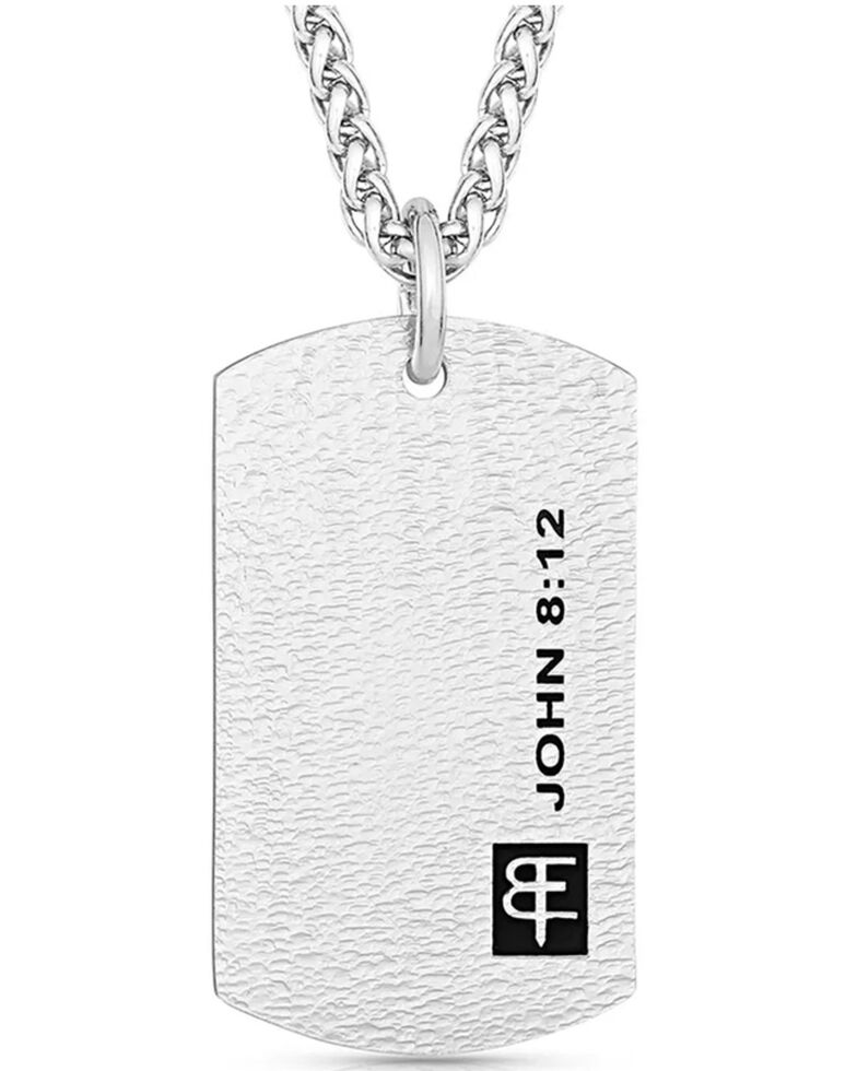 Montana Silversmiths I Am The Light Dog Tag Necklace, Silver, hi-res