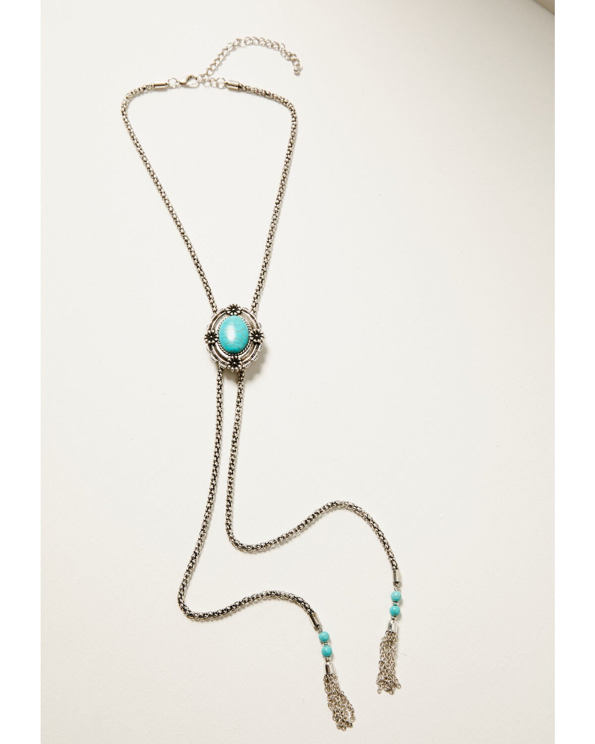 Image #2 - Shyanne Women's Floral Concho Bolo Necklace, Silver, hi-res