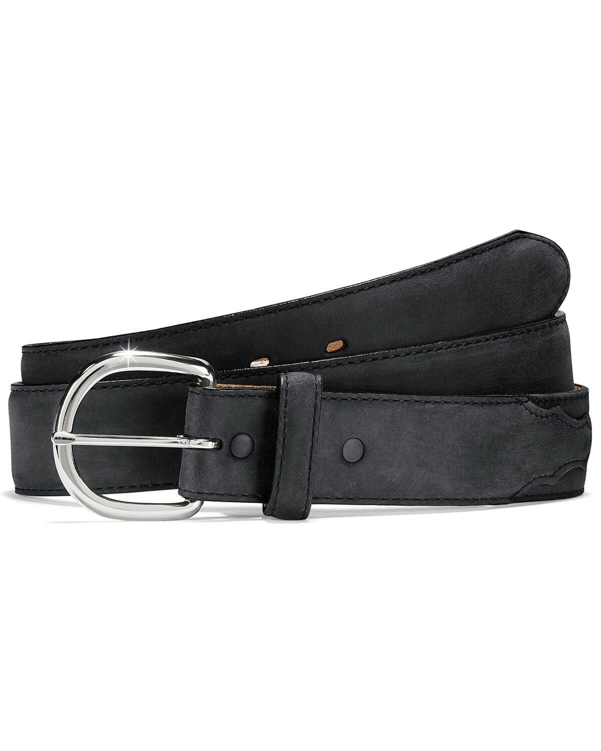 Image #1 - Silver Creek Men's Black Classic Western Belt, Black, hi-res