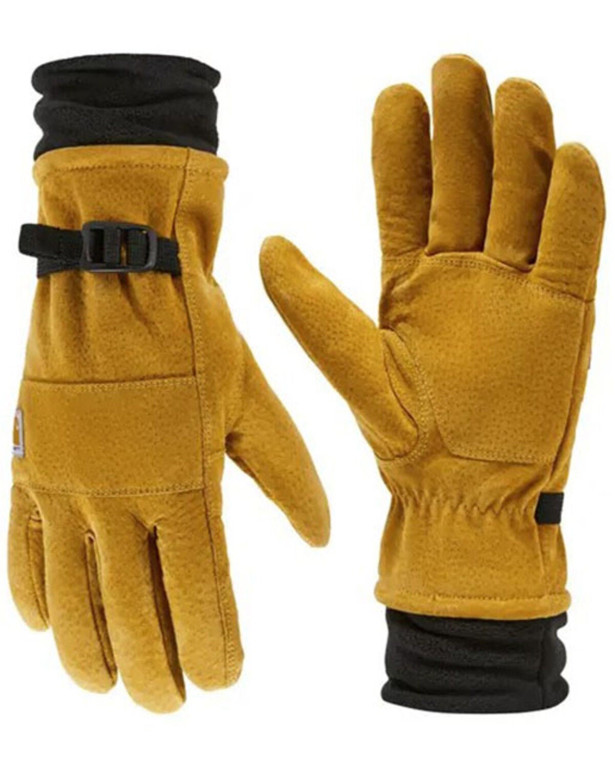 Image #1 - Carhartt Sherpa-Lined Leather Gloves, Brown, hi-res