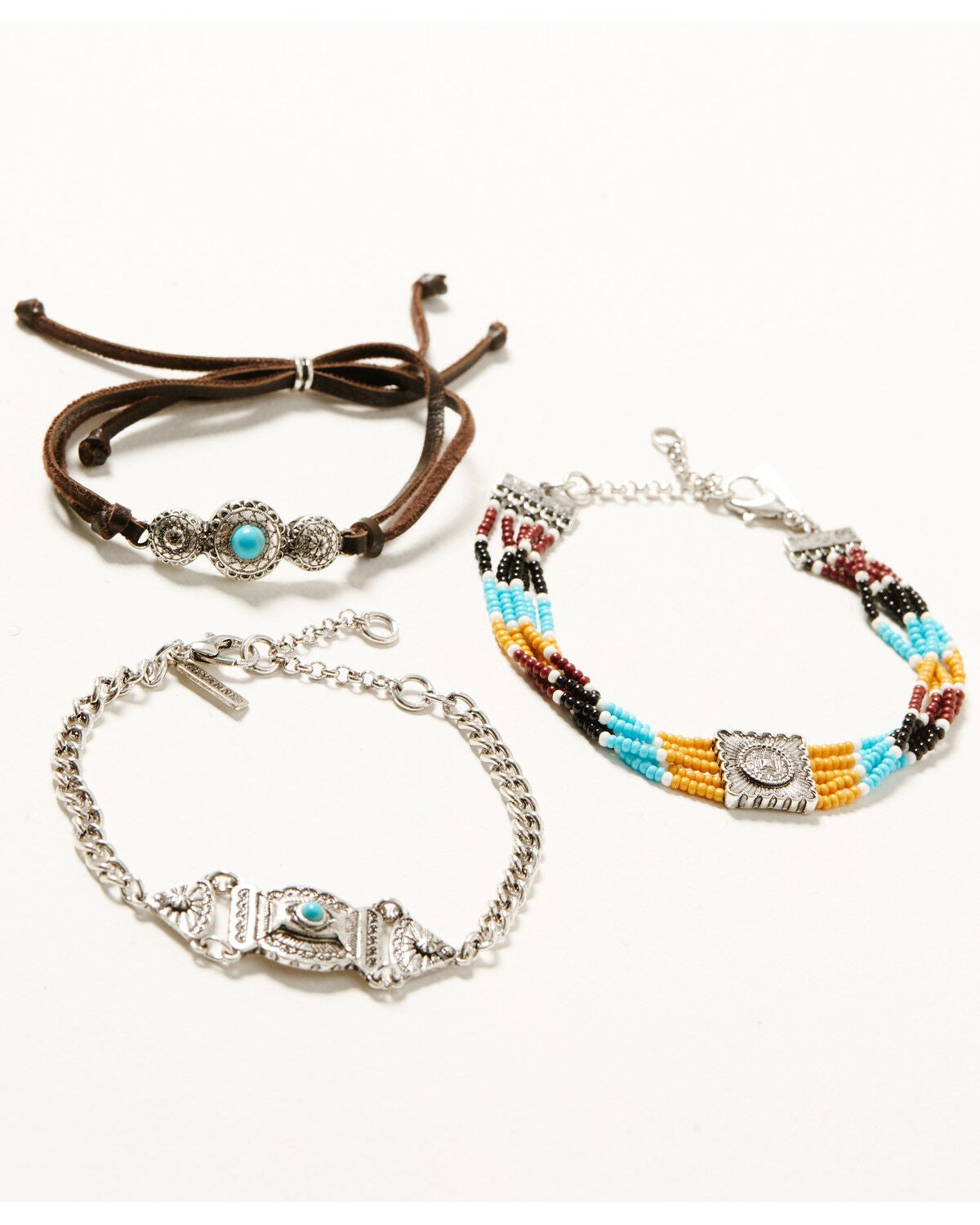 Shyanne Women's Frontier Antique Silver Bracelet Set - 3 Piece, Silver, hi-res