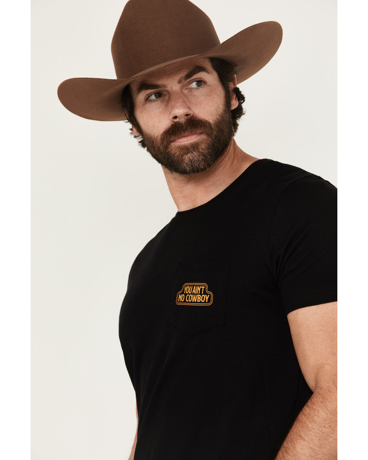 Image #3 - Rodeo Time Men's You Ain't No Cowboy Short Sleeve Graphic T-Shirt, Black, hi-res