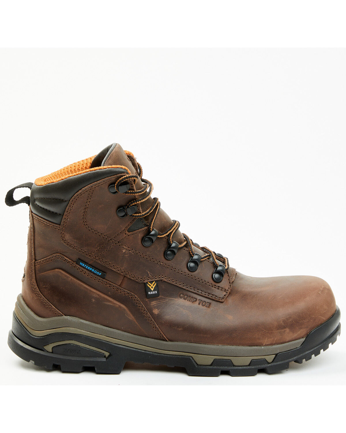 Image #2 - Hawx Men's Enforcer Pro Work Boots - Composite Toe, Brown, hi-res