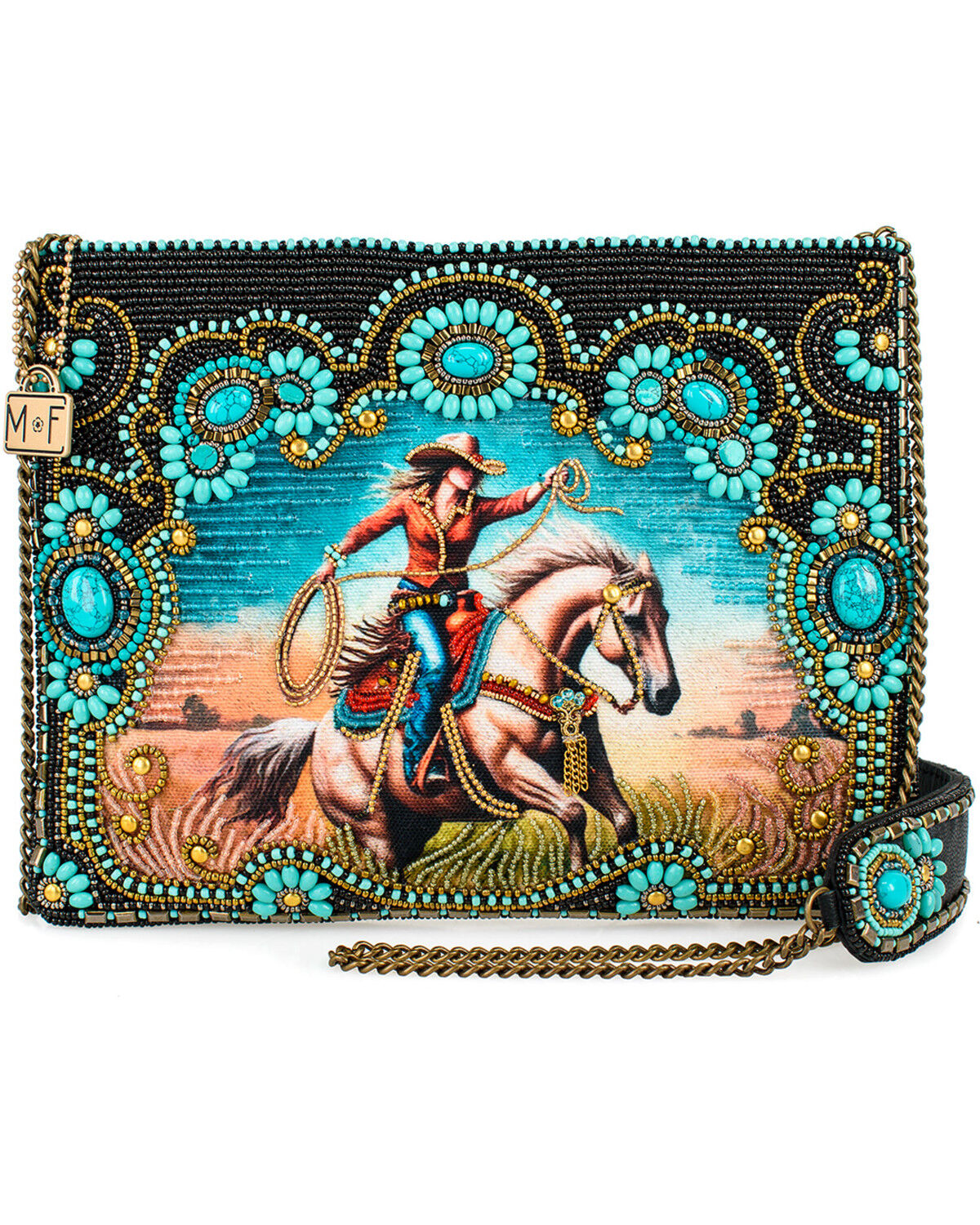 Image #1 - Mary Frances Women's Cowgirl Beaded Crossbody Handbag, Multi, hi-res