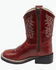 Image #3 - Old West Toddler Girls' Western Boots - Broad Square Toe, Red, hi-res