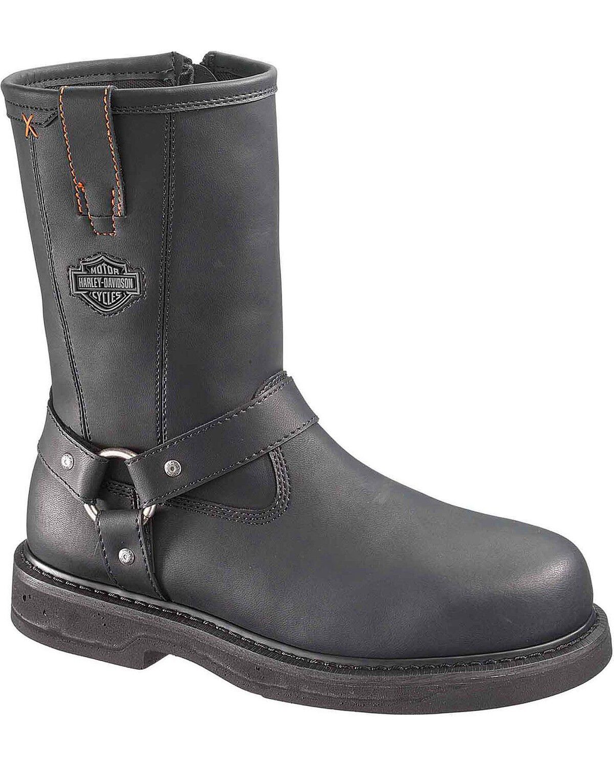mens round toe harness boots