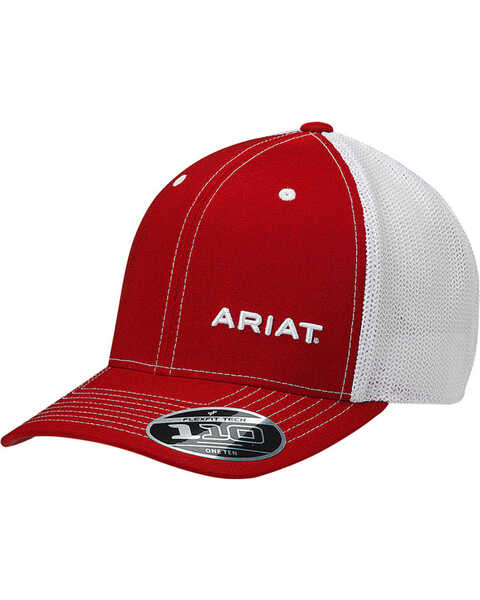 Ariat Men's Logo Ball Cap, Red, hi-res