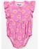 Image #1 - Wrangler Infant Girls' Sunburst Print Onesie, Pink, hi-res