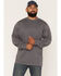 Image #1 - Hawx Men's Logo Graphic Long Sleeve Work T-Shirt, Charcoal, hi-res