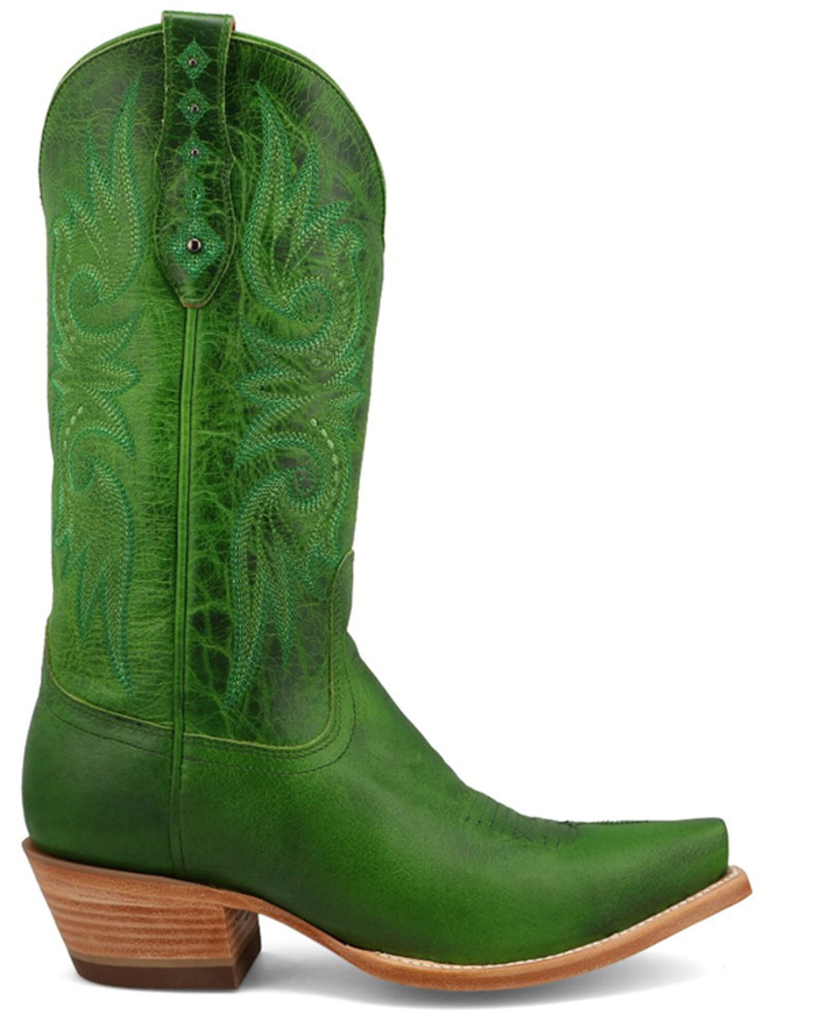 Image #2 - Black Star Women's Paradise Western Boot - Snip Toe, Green, hi-res