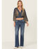 Image #3 - 7 For All Mankind Women's Dark Wash Mid Rise Marsh Tailorless Dojo Trouser Stretch Denim Jeans, Dark Wash, hi-res