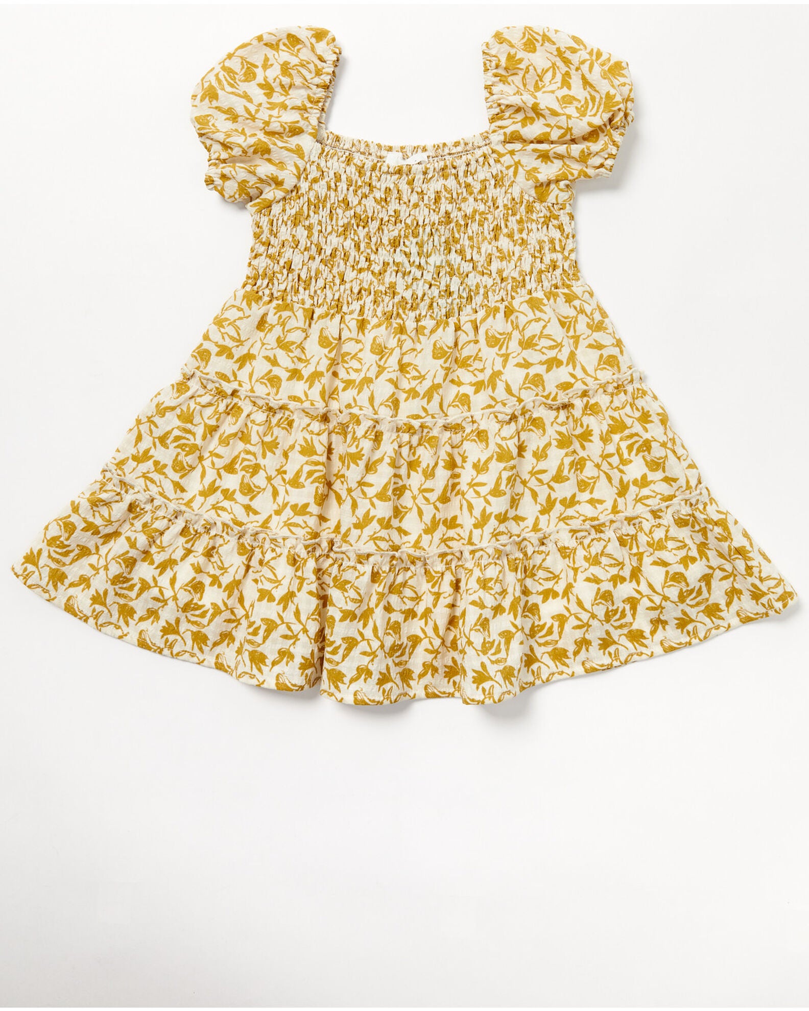 Yura Toddler Girls' Leaf Print Ruffle Dress,