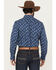 Image #4 - Cody James Men's Gila Grove Floral Striped Long Sleeve Button-Down Stretch Western Shirt, Blue, hi-res