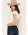 Image #4 - Cleo + Wolf Women's Whip Stitch Baby Tee, Ivory, hi-res