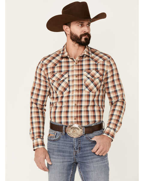 Image #1 - Pendleton Men's Multi Frontier Plaid Long Sleeve Snap Western Shirt , Multi, hi-res
