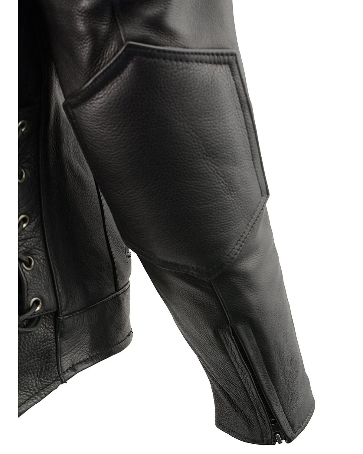 Image #6 - Milwaukee Leather Men's 4X Side Lace Vented Scooter Jacket - Big, Black, hi-res