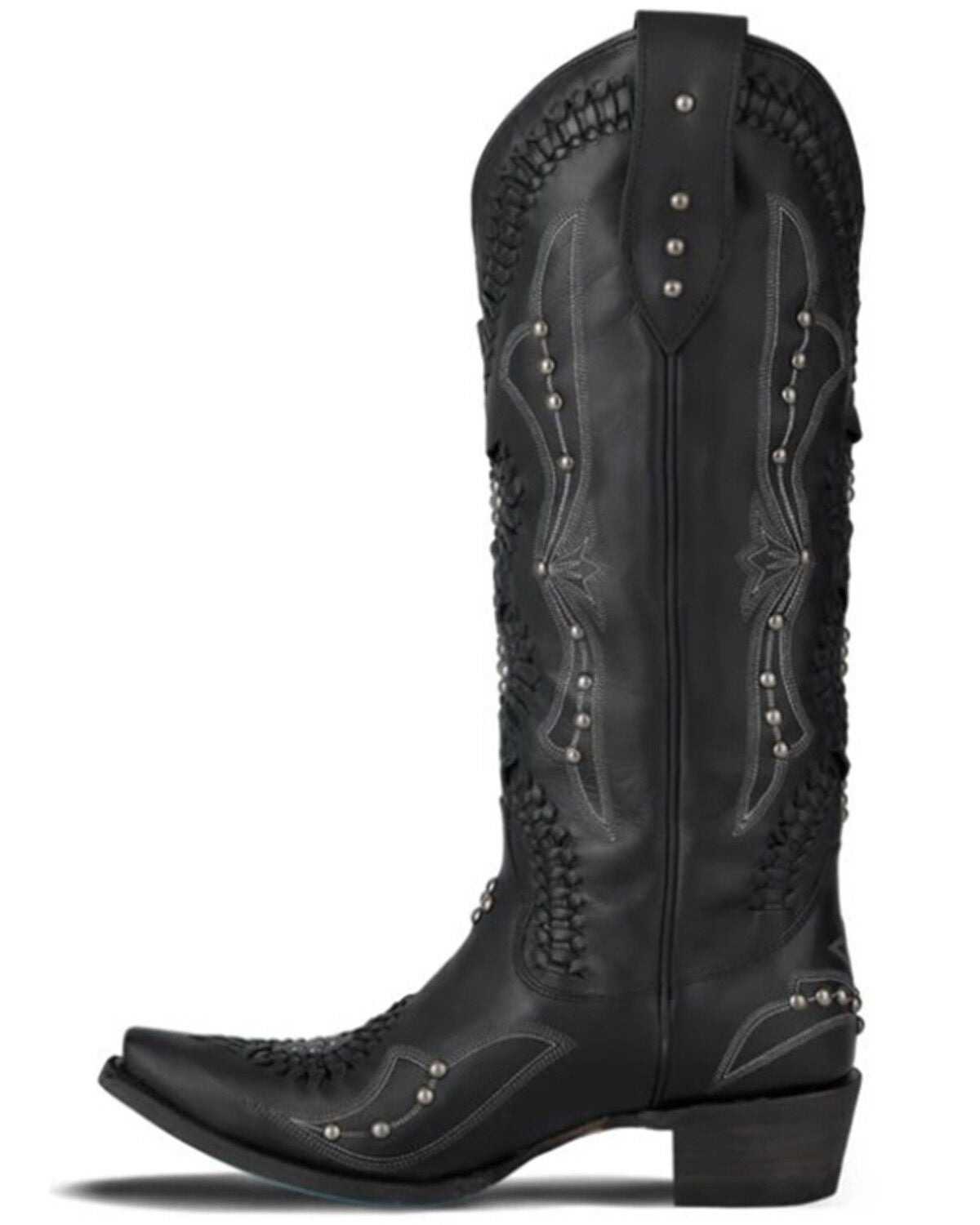 Image #3 - Lane Women's Cossette Tall Western Boots - Snip Toe, Jet Black, hi-res